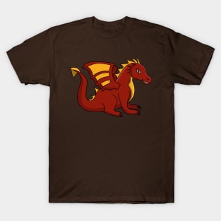 red orange dragon cartoon T-Shirt